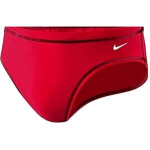 Nike Youth 26 Competitive Swimming Red Polyester Training Briefs Swim Suit